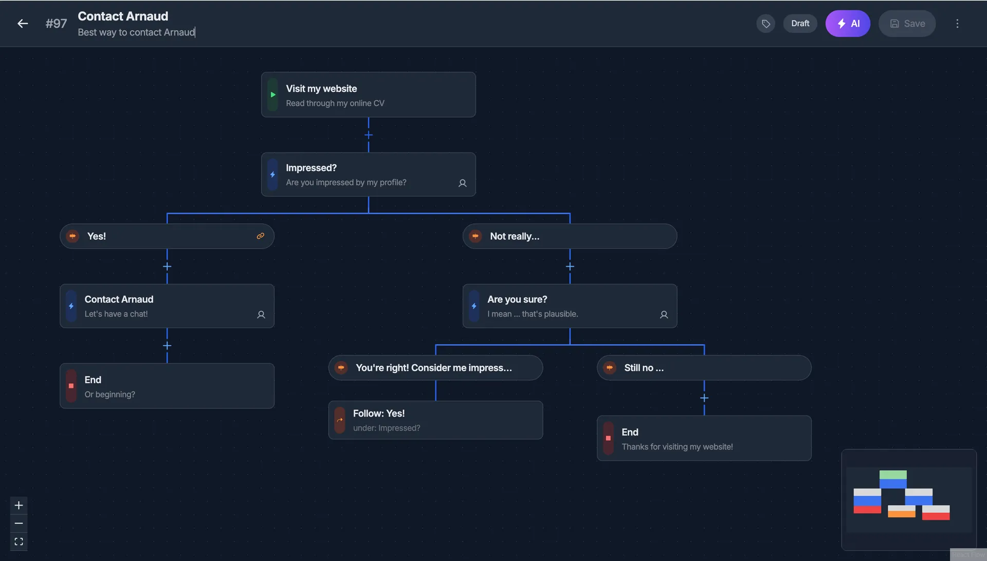 Visual Workflow Builder interface screenshot
